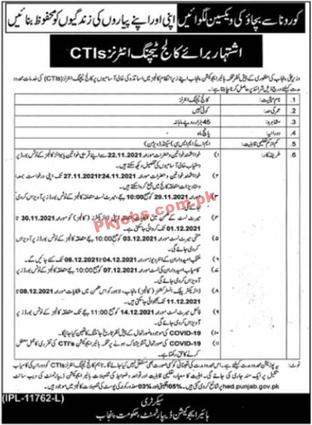 Jobs in Higher Education Department Government of the Punjab