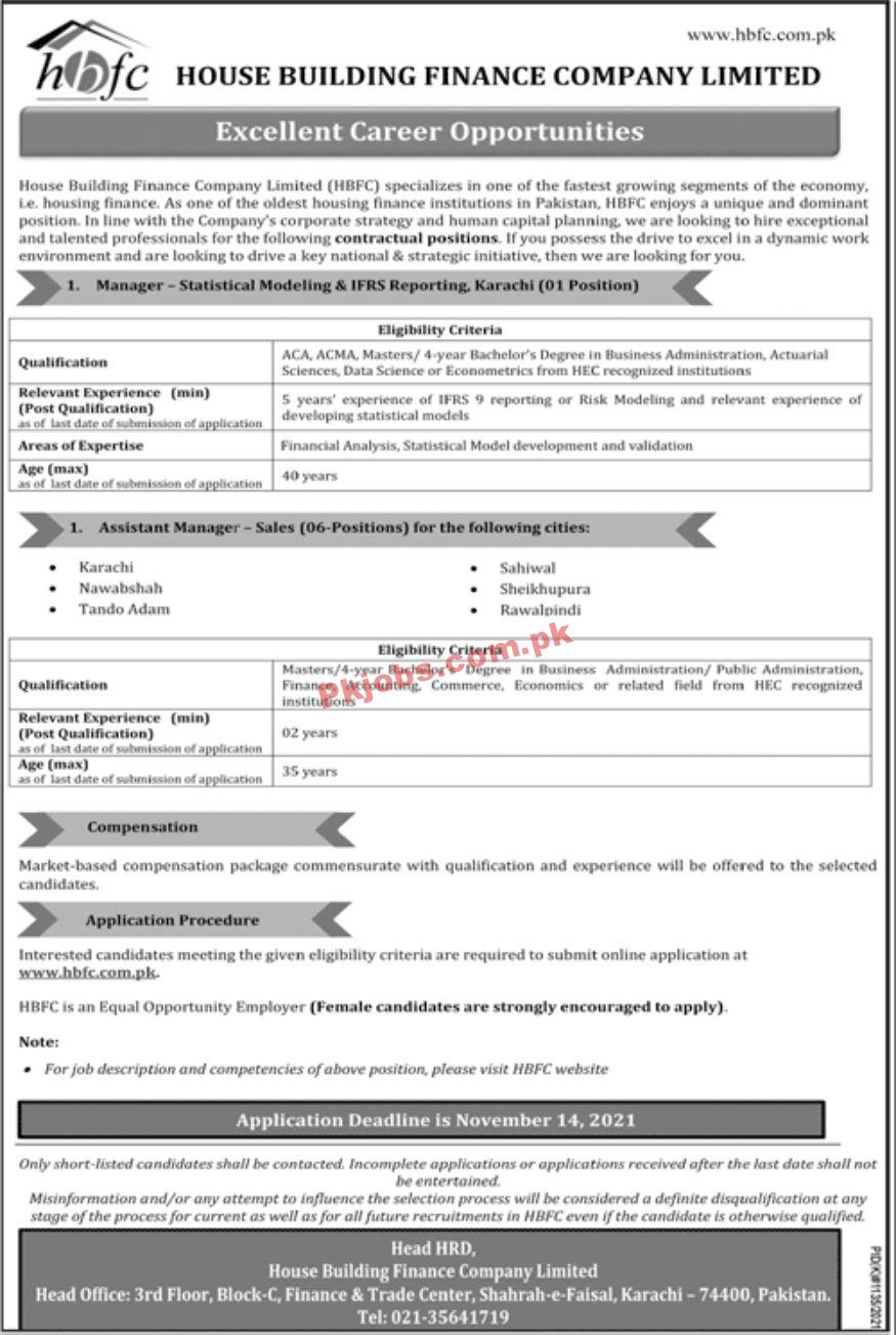 Jobs in House Building Finance Company Limited