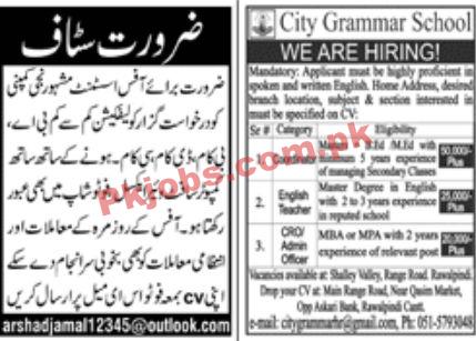 Jobs in Jang Newspaper Jobs 28 November