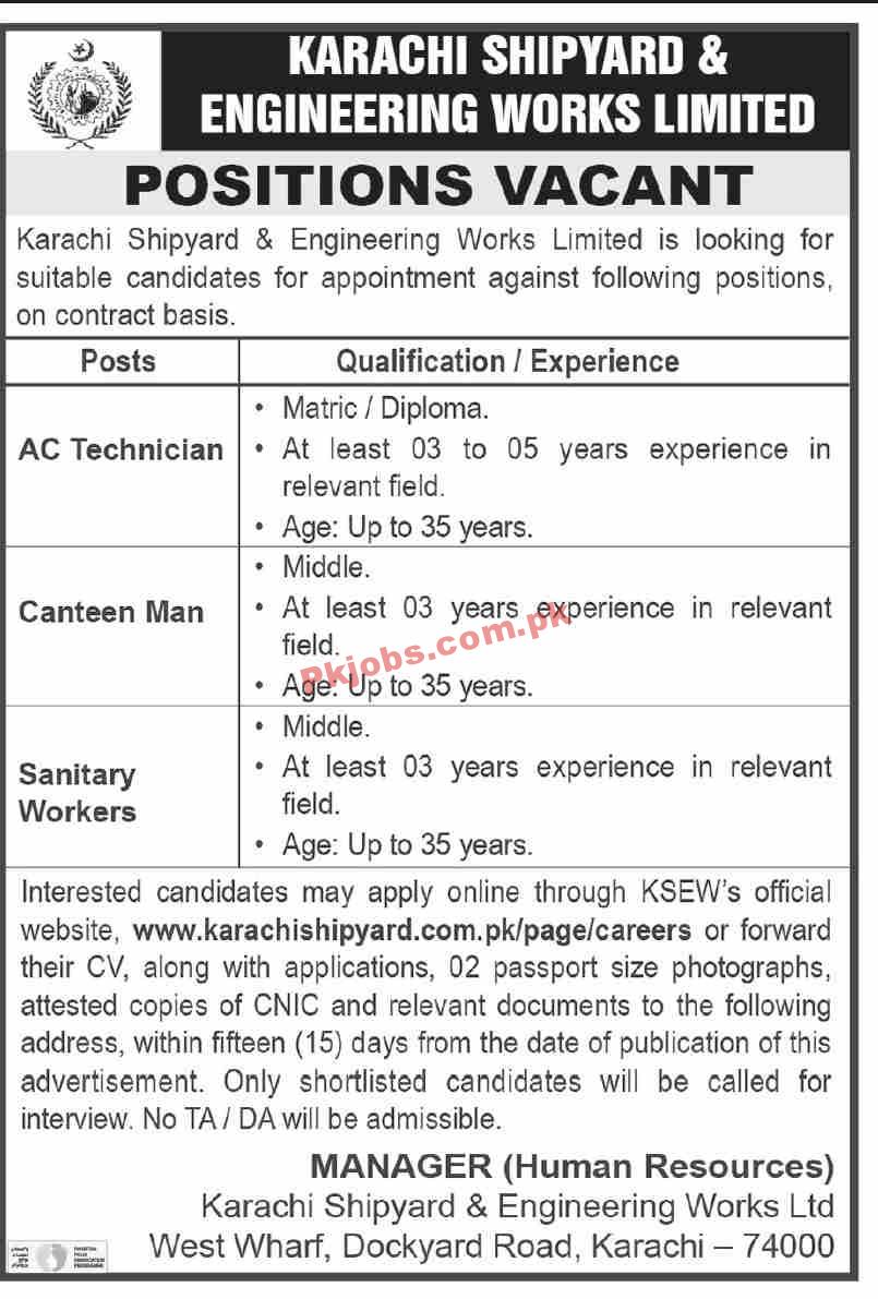 Jobs in Karachi Shipyard & Engineering Works Limited