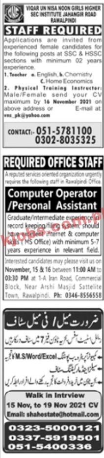 Jobs in Newspaper Jobs 14 November