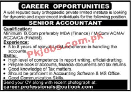 Jobs in Orthopedic Private Limited Institute