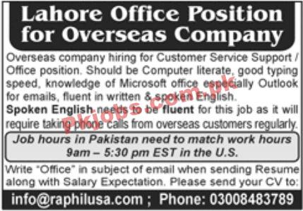 Jobs in Overseas Company