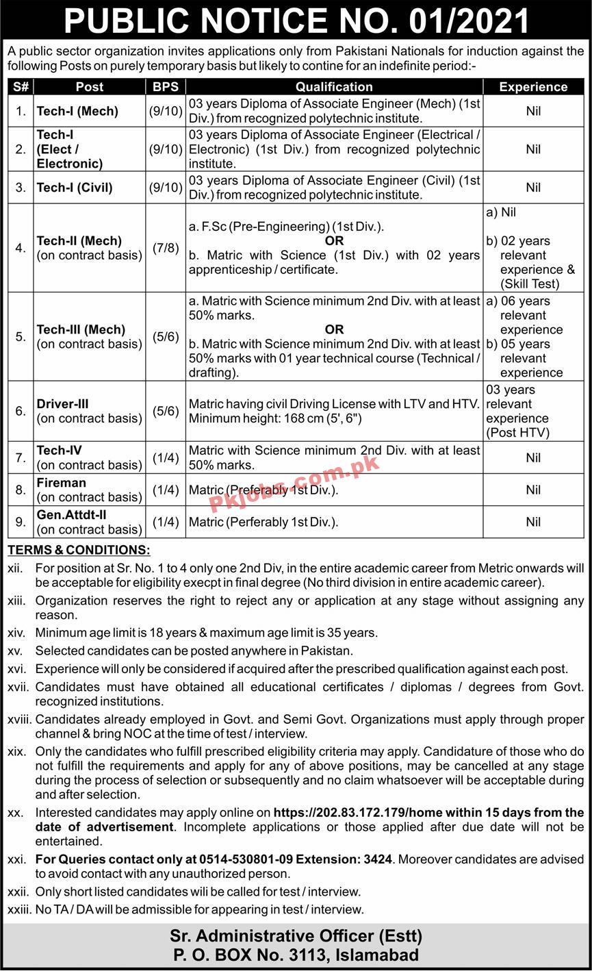 Jobs in Public Sector Organization