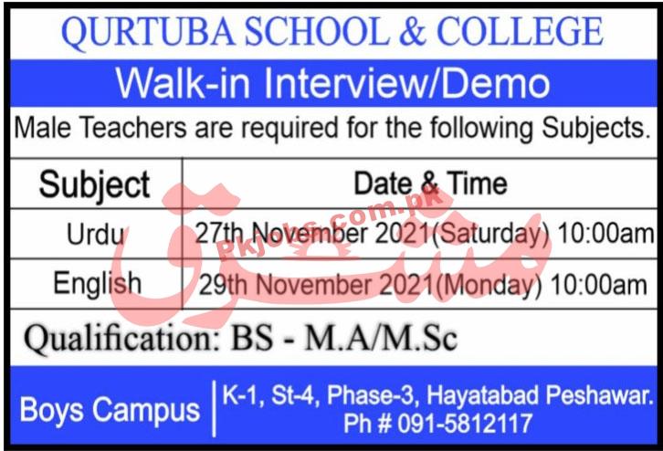 Jobs in Qurtuba School & College