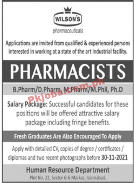 Jobs in Wilson’s Pharmaceuticals