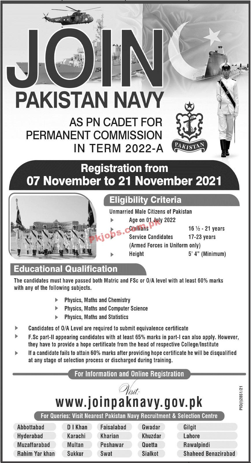 Pak Navy PK Jobs 2021 | Pakistan Navy Announced Commissioned Officer PK Jobs 2021