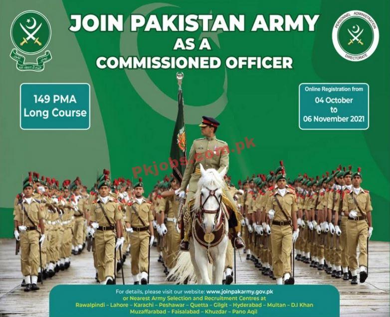 Pakistan Army PK Jobs 2021 | Join Pakistan Army PMA as Commissioned Officer Advertisement PK Jobs 2021