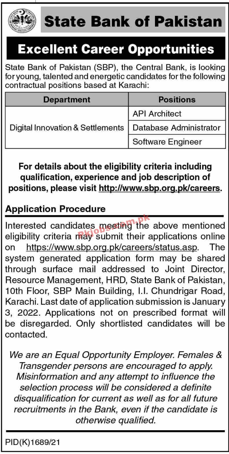 SBP PK Jobs 2021 | State Bank of Pakistan SBP Headquarters Announced Technical PK Jobs 2021