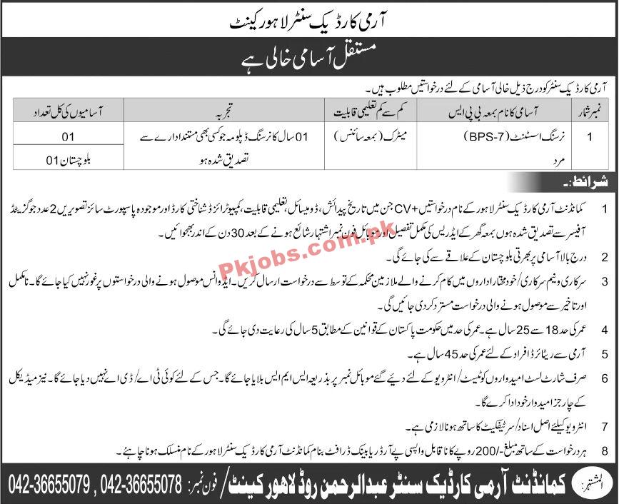 Jobs in Army Cardiac Center