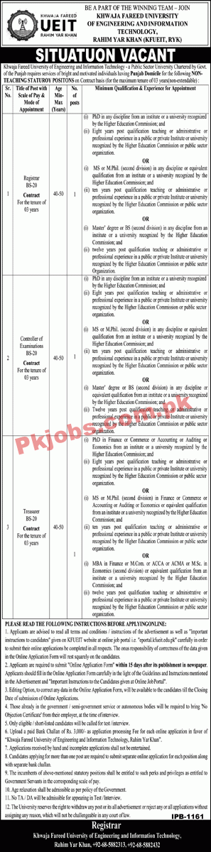 Jobs in Khwaja Fareed University of Engineering and Information Technology