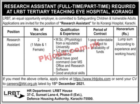 Jobs in LRBT Tertiary Teaching Eye Hospital