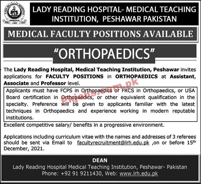 Jobs in Lady Reading Hospital