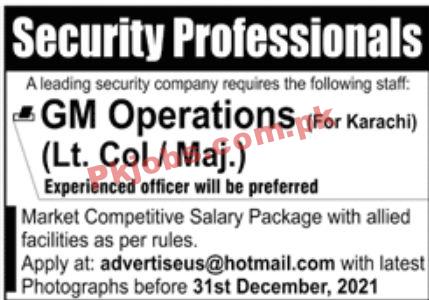 Jobs in Leading Security Company