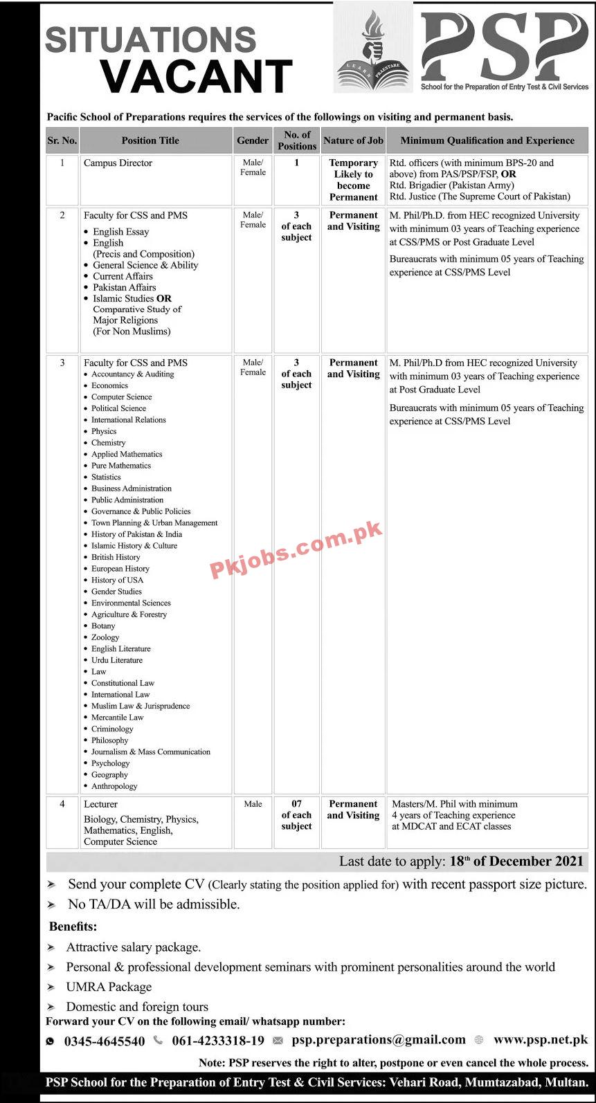 Jobs in Pacific School of Preparation