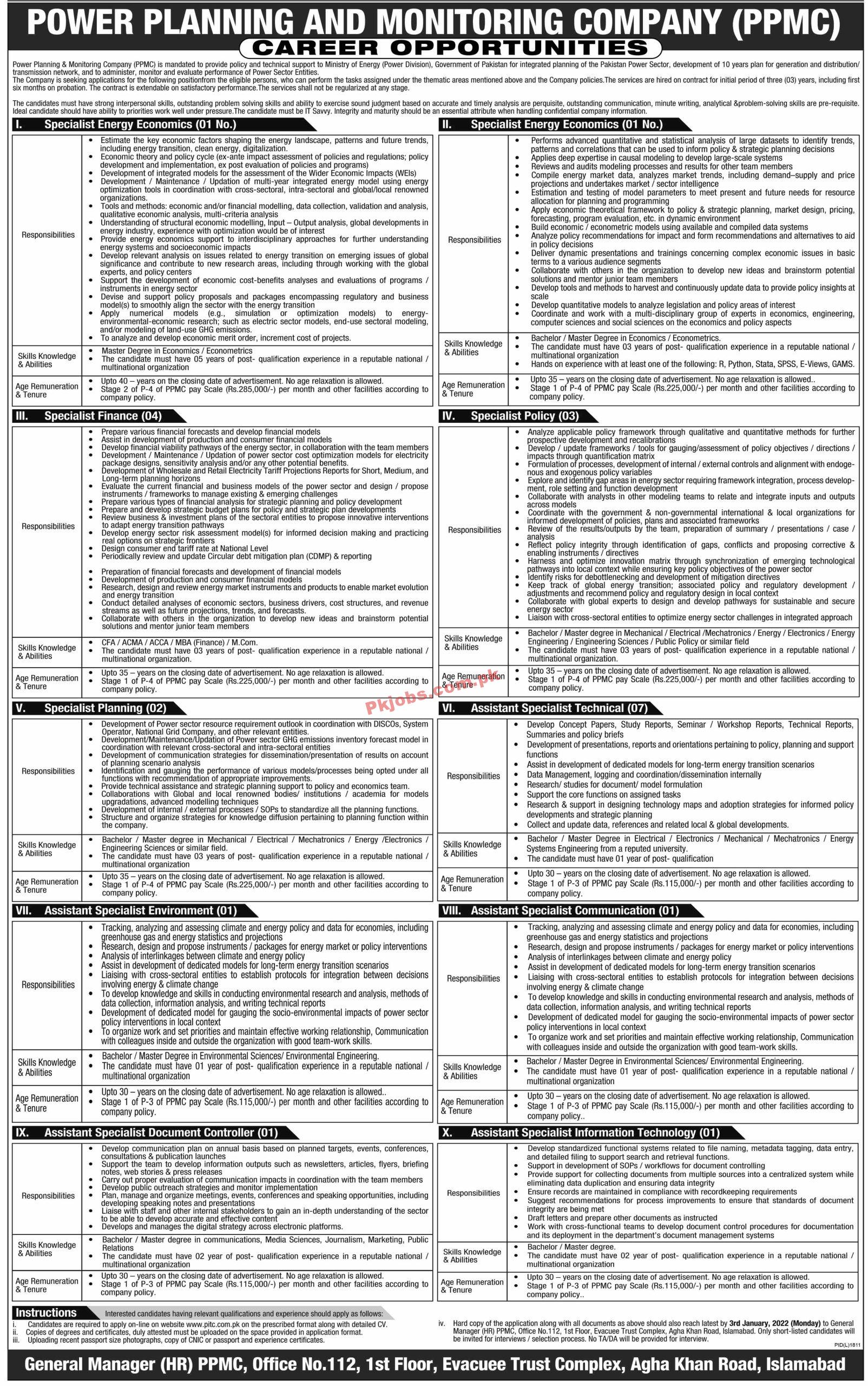 Jobs in Power Planning and Monitoring Company (PPMC)