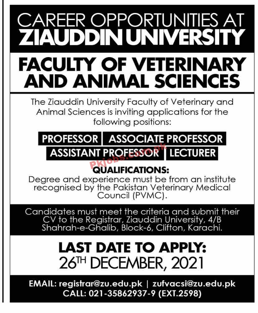 Jobs in Ziauddin University