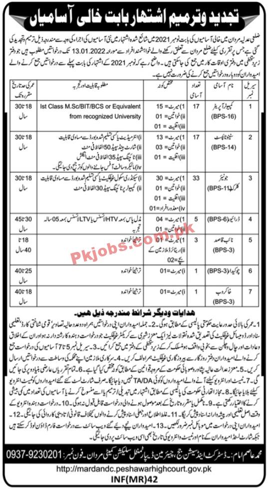 Judiciary PK Jobs 2021 | District & Session Court Office Announced Latest Management PK Jobs 2021