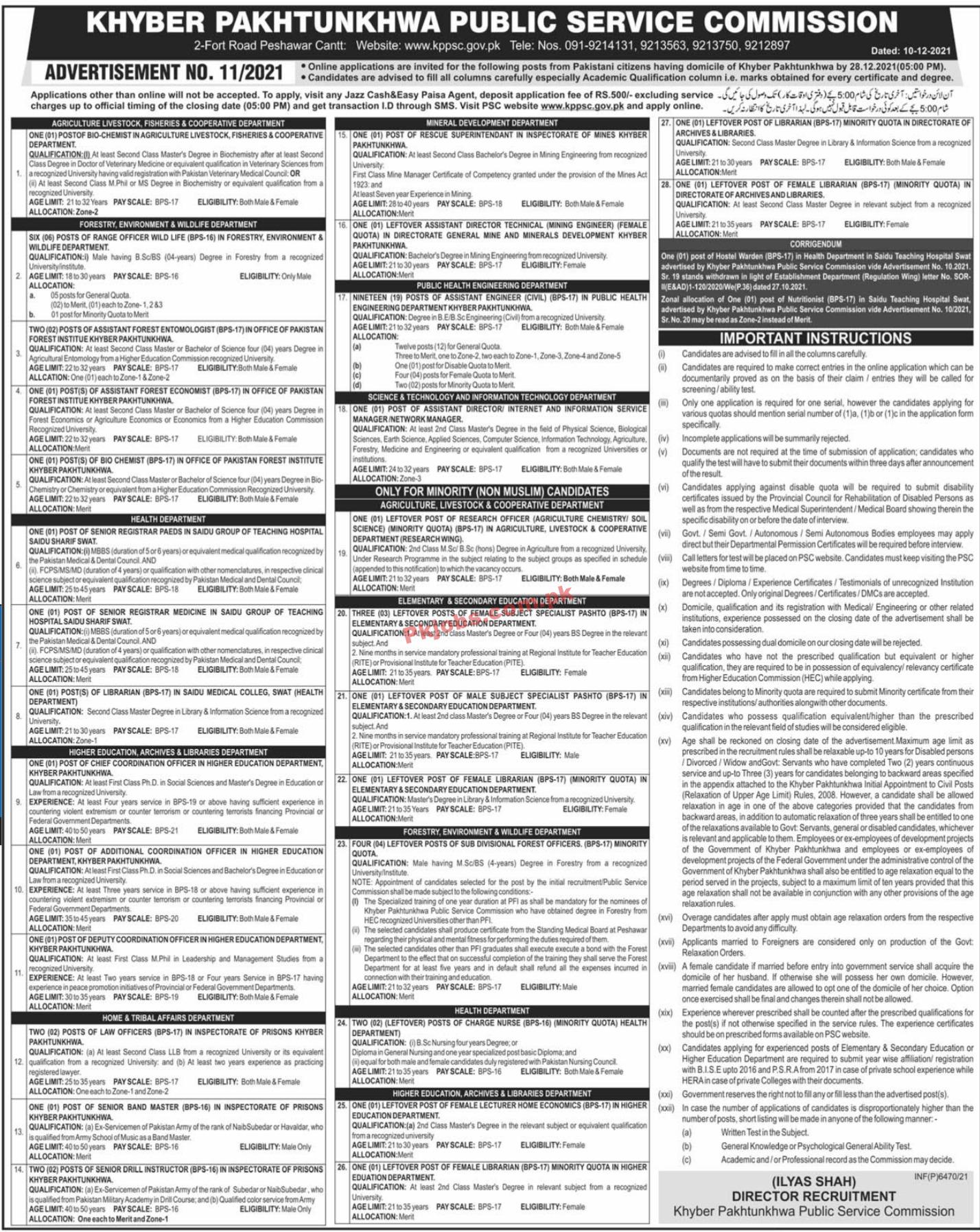 Public Service Commission PSC Headquarters Announced Latest Management & Engineering PK Jobs 2021