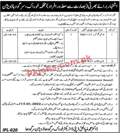 Food Department Jobs 2022 | Food Department Regional Division Announced Management Jobs 2022