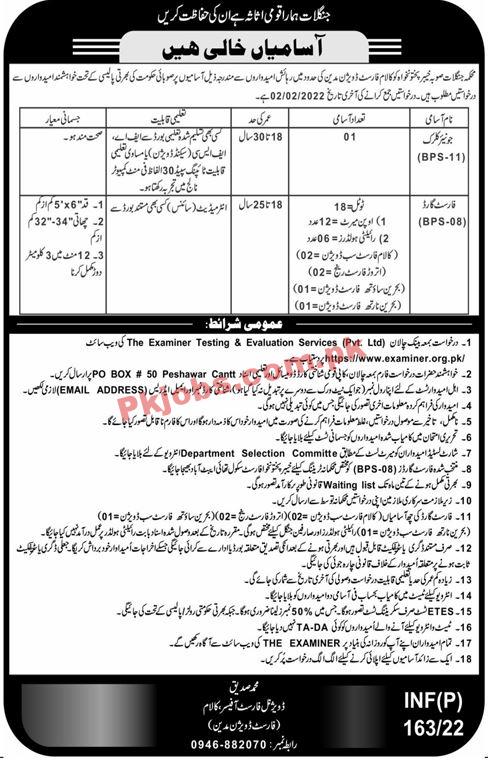 Forestry Jobs 2022 | Forest & Wildlife Department Head Office Announced Management & Security PK Jobs 2021