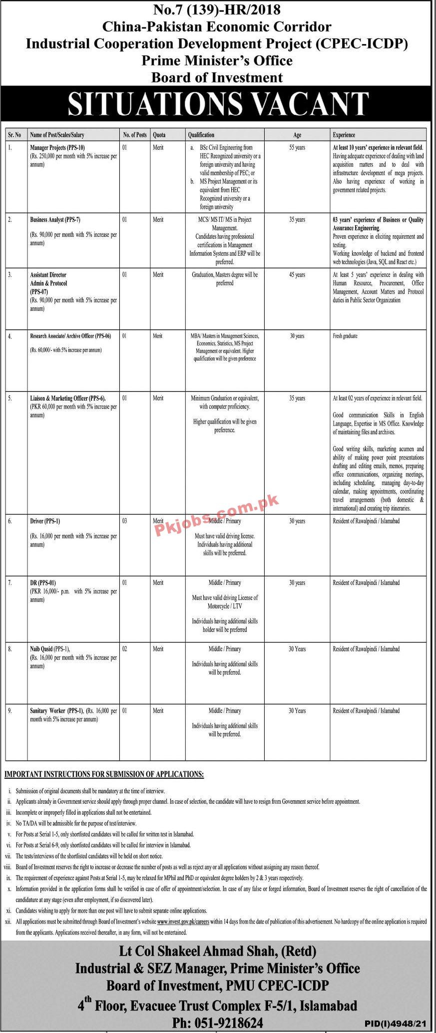 Jobs in China Pakistan Economic Corridor