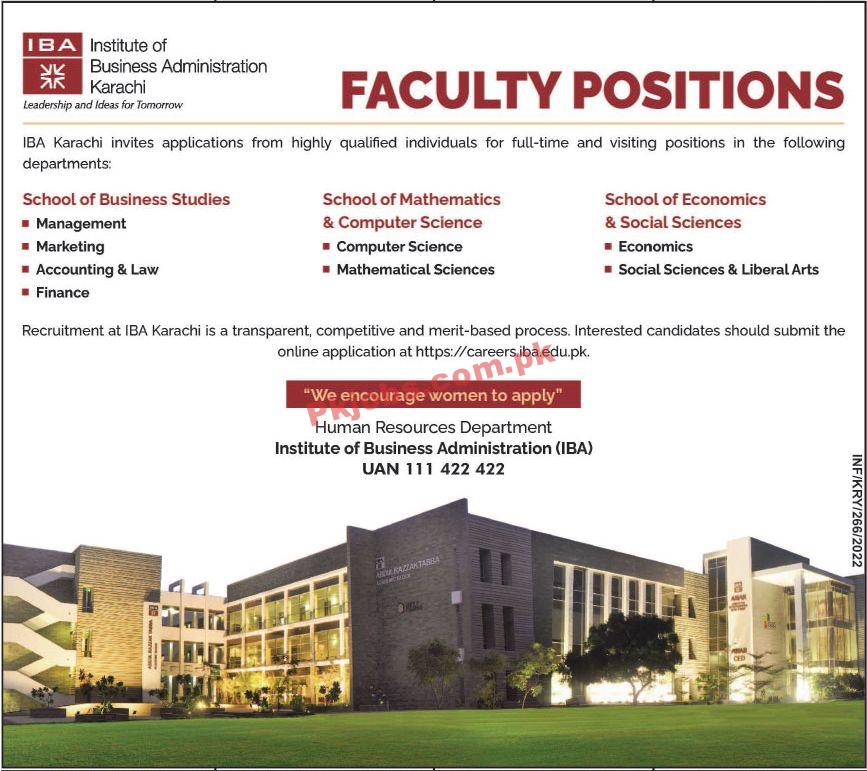 Jobs in Institute of Business Administration Karachi