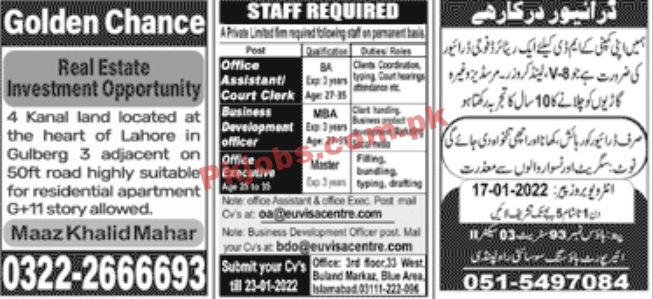 Jobs in Jang Jobs 16 January 2022