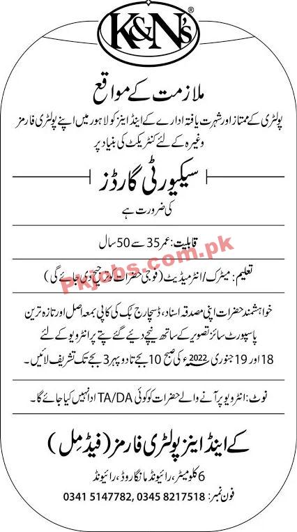 Jobs in K&Ns Poultry Farm