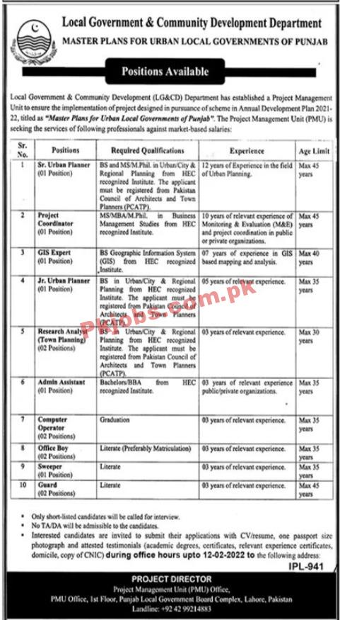 Urban Planning Jobs 2022 | Local Government & Community Development Department Management Jobs 2022