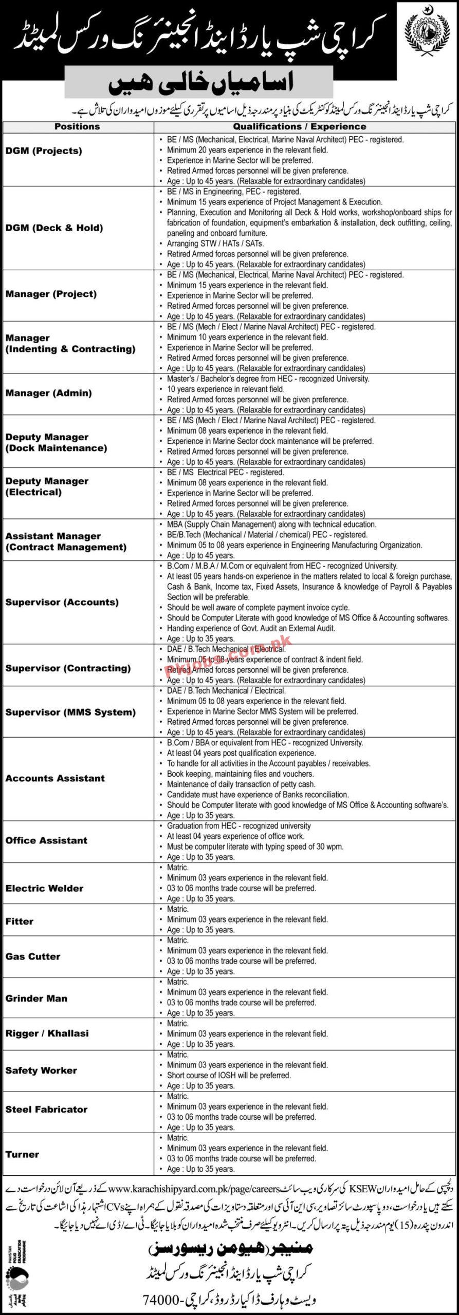 Shipyard Jobs 2022 | Shipyard & Engineering Works Limited Head Office Announced Latest Recruitments Jobs 2022