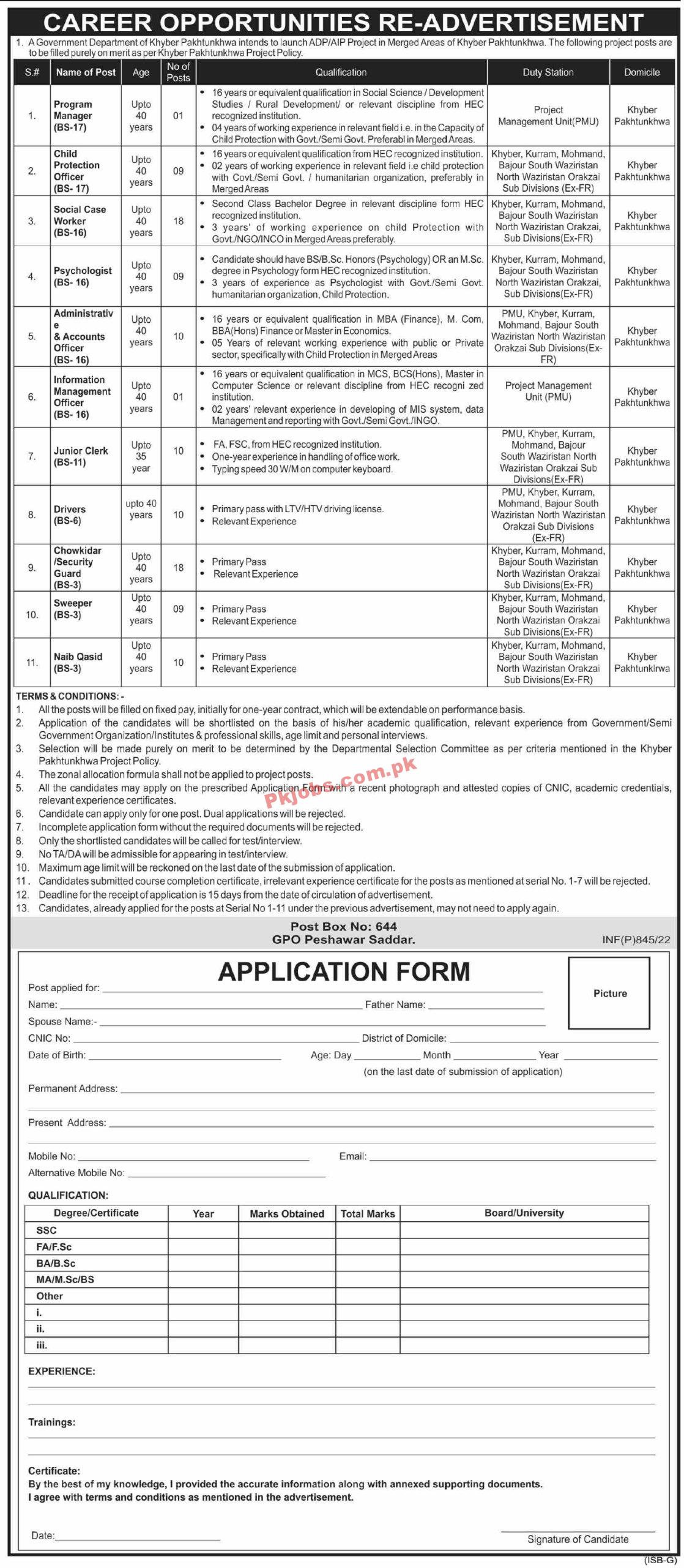 Jobs in GPO Peshawar Saddar