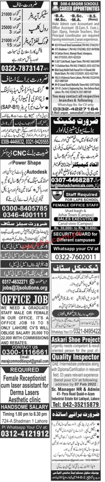 Jobs in Jang Newspaper Jobs 30 January 2022