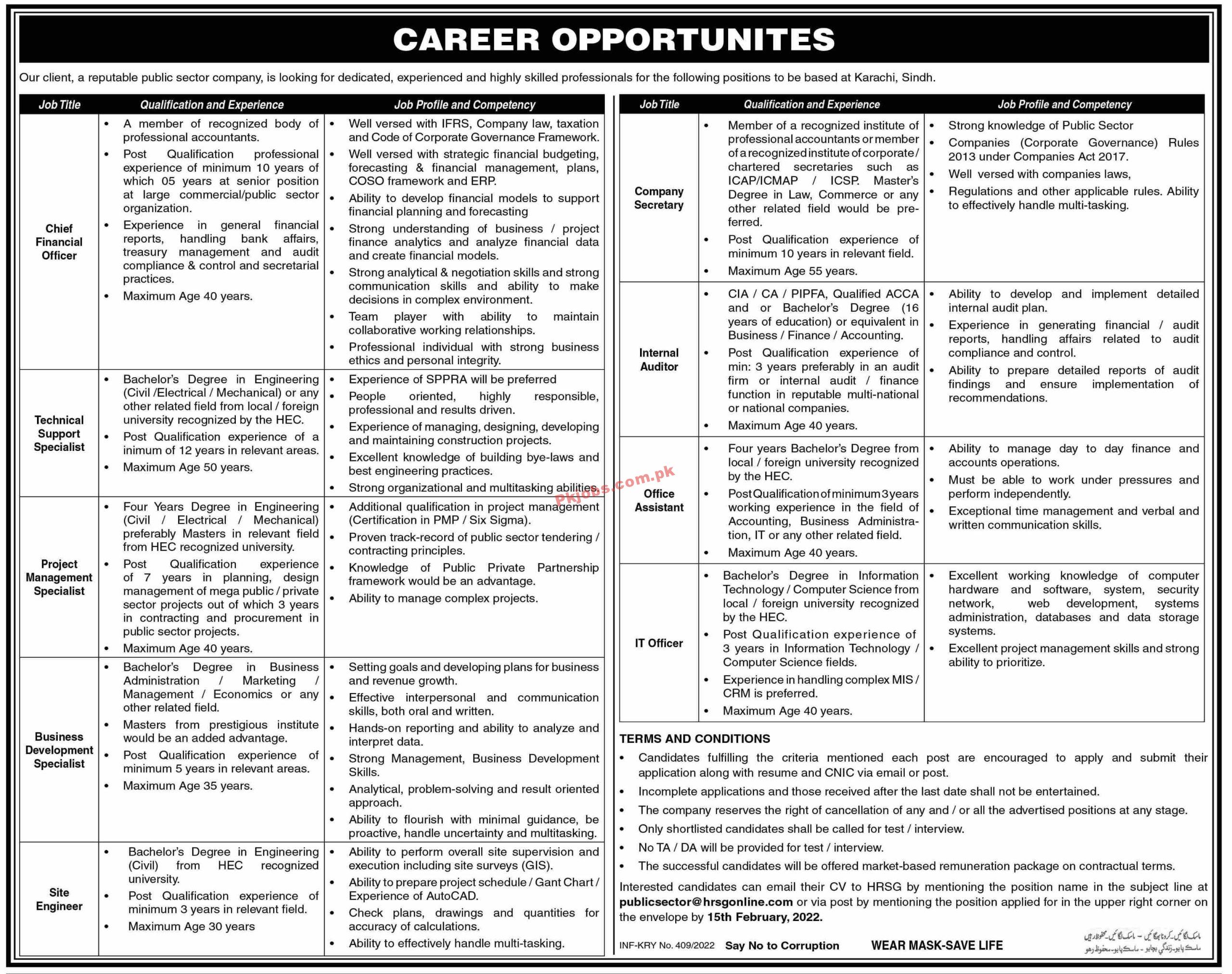 Jobs in Public Sector Company