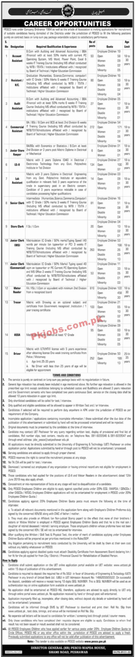 PESCO Jobs 2022 | PESCO Electric Power Supply Company Headquarters Announced Latest Recruitments Jobs 2022