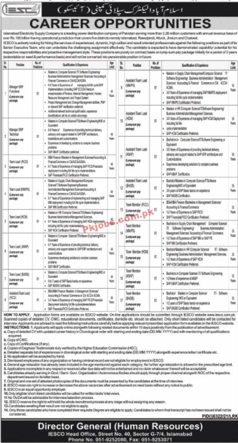 Jobs in IESCO