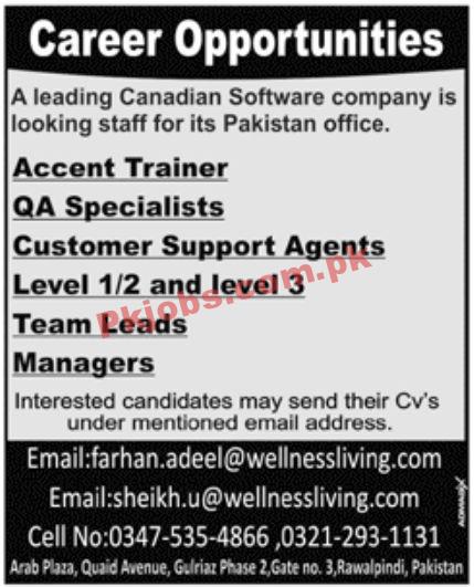 Jobs in Leading Canadian Software Company