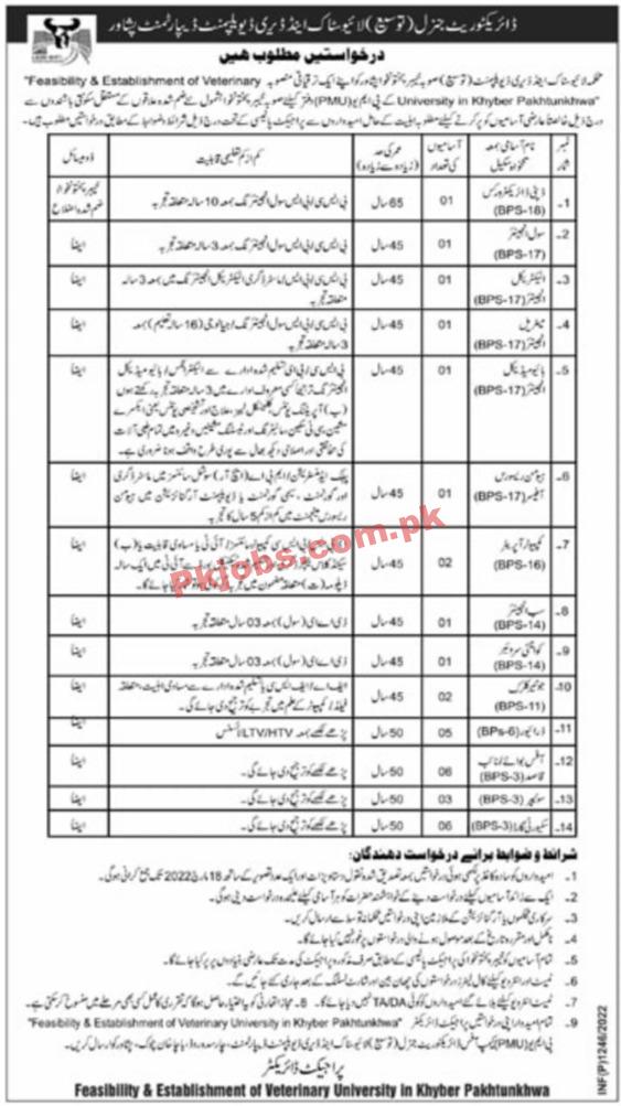 Livestock Jobs 2022 | Livestock & Dairy Development Department Headquarters Announced Latest Advertisement Jobs 2022