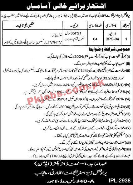PDMA Jobs 2022 | Provincial Disaster Management Authority PDMA Headquarters Announced Latest Advertisement Jobs 2022