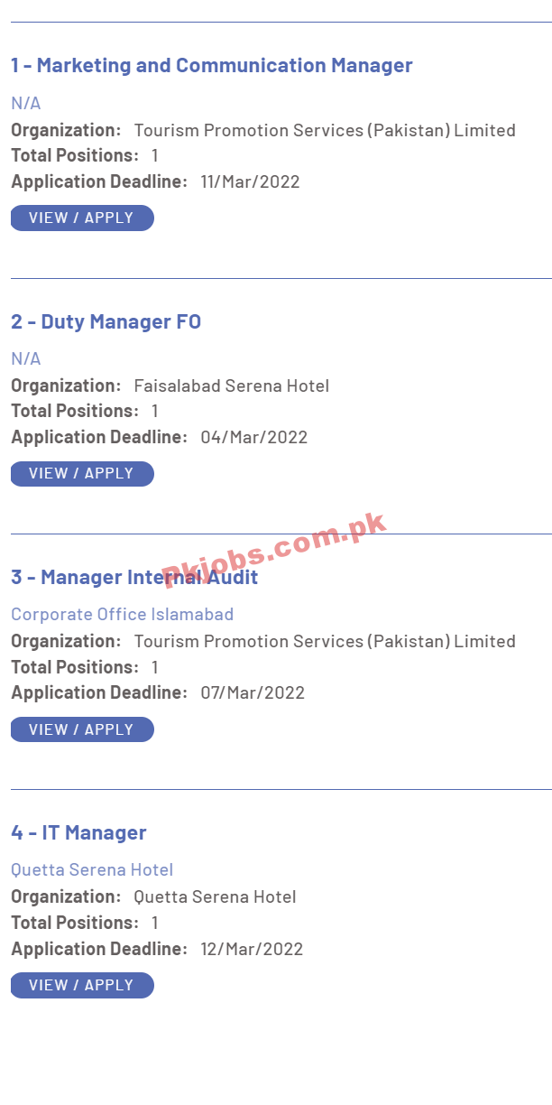 Sarena Hotel Jobs 2022 | Sarena Hotels Head Office Announced Latest Management Jobs 2022