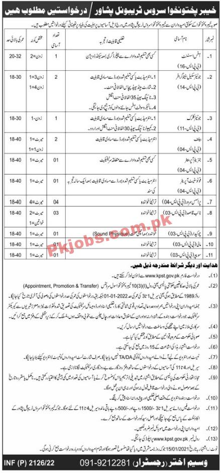 Provincial Jobs 2022 | Provincial Service Tribunal Headquarters Announced Latest Management Jobs 2022