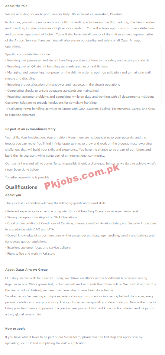 Qatar Airways Jobs 2022 | Qatar Airways Pakistan Regional Office Headquarters Announced Management Jobs 2022