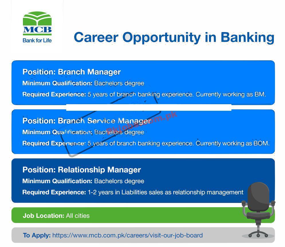 AJK, Pakistan MCB Bank Limited Latest Jobs 2022 Advertisement – Pk Jobs