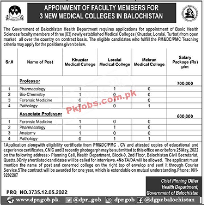 Govt Jobs Health Department Balochistan Jobs 2022 – Pk Jobs