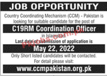 Jobs in Country Coordinating Mechanism CCM Pakistan