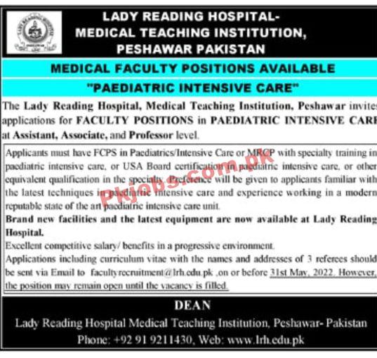 Jobs in Lady Reading Hospital