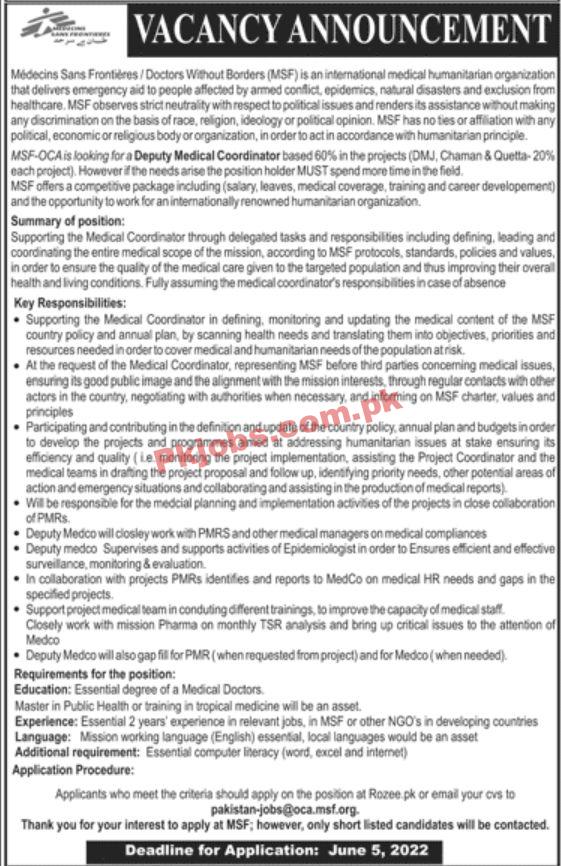 Jobs in Medecins Sans Frontiers