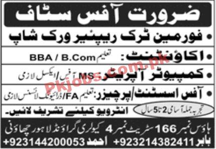 Jobs in Private Sector Lahore