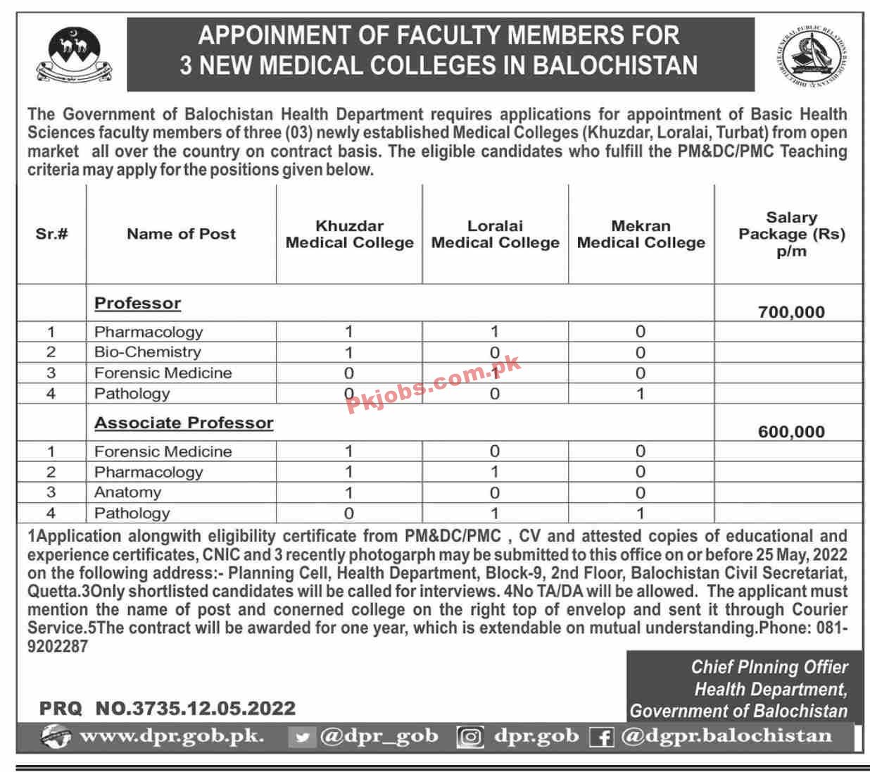 Jobs in The Government of Balochistan Health Department