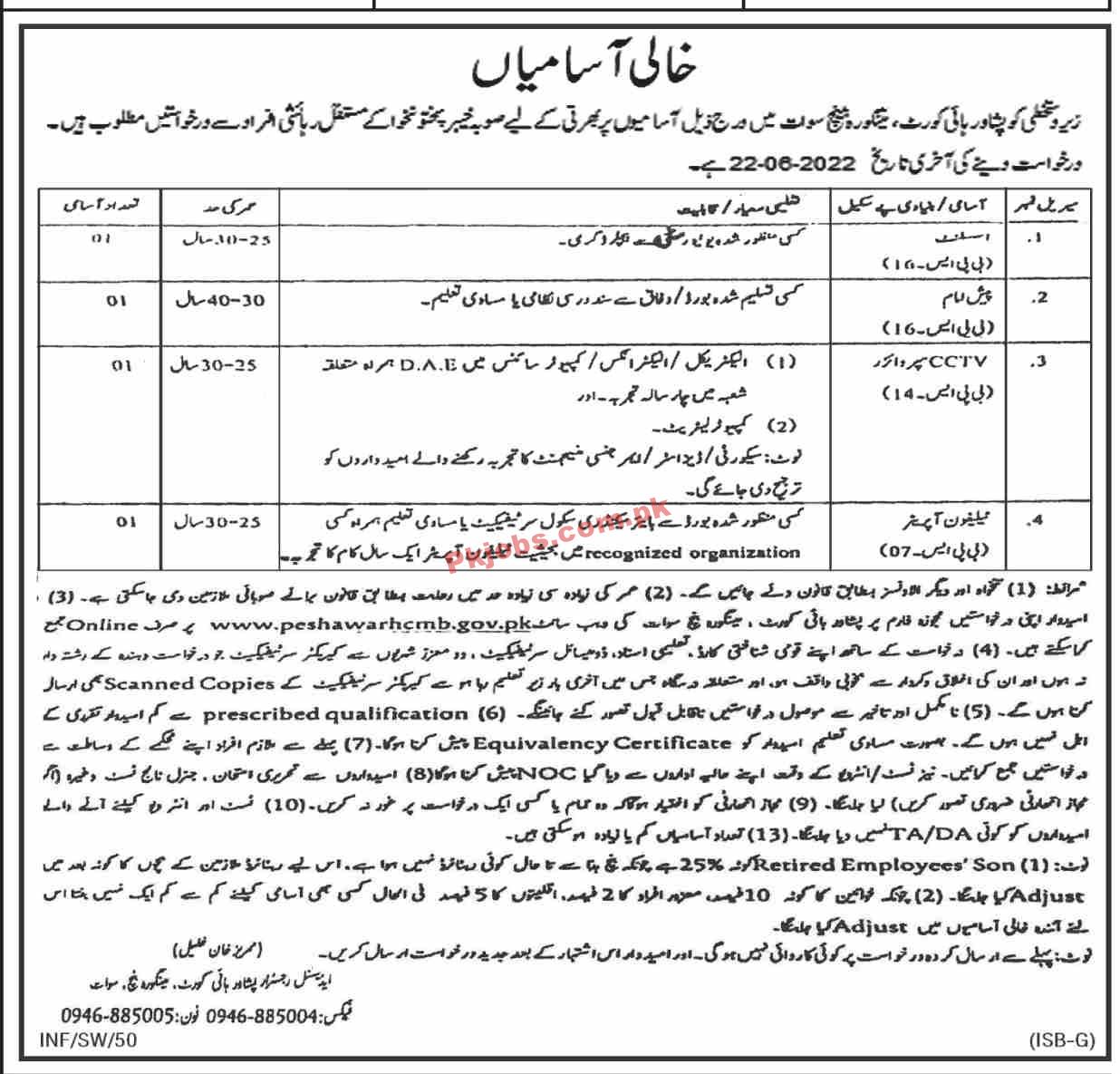 Judiciary Jobs 2022 | Provincial High Court Administrative Department Announced Latest Management Jobs 2022